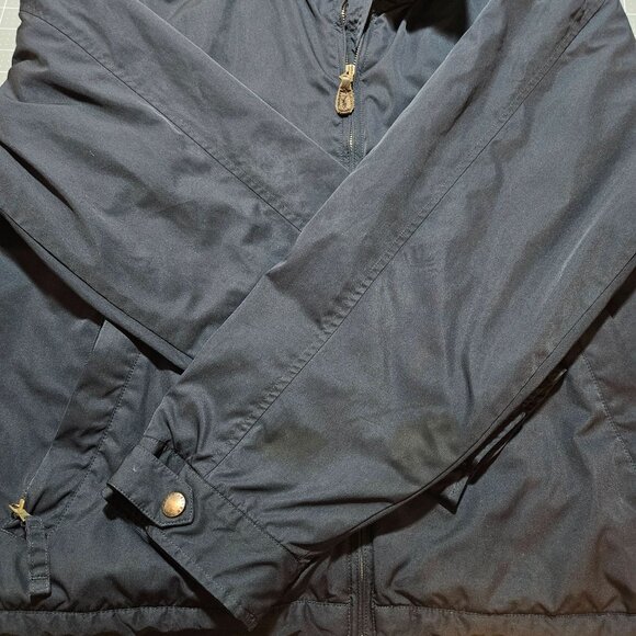 VTG Blue Label Polo Ralph Lauren Coat XXL Navy Fleece Lined Zip M Rolled Hoodie - Picture 5 of 16